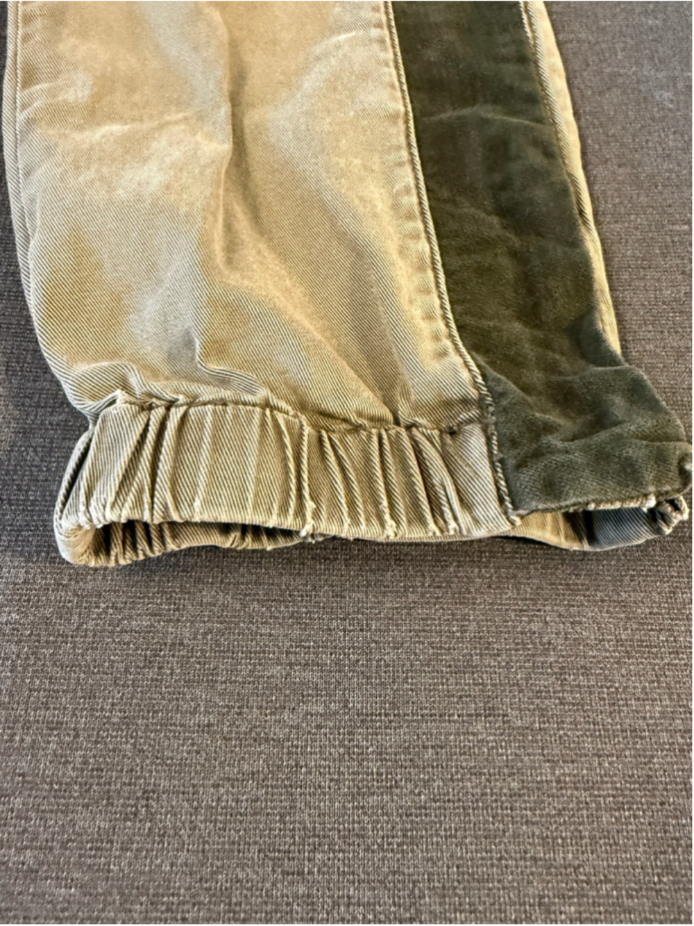 Dear John Olive Green Contrast Side Stripe Jogger Pants Utility Cargo Size 28 - Picture 10 of 14